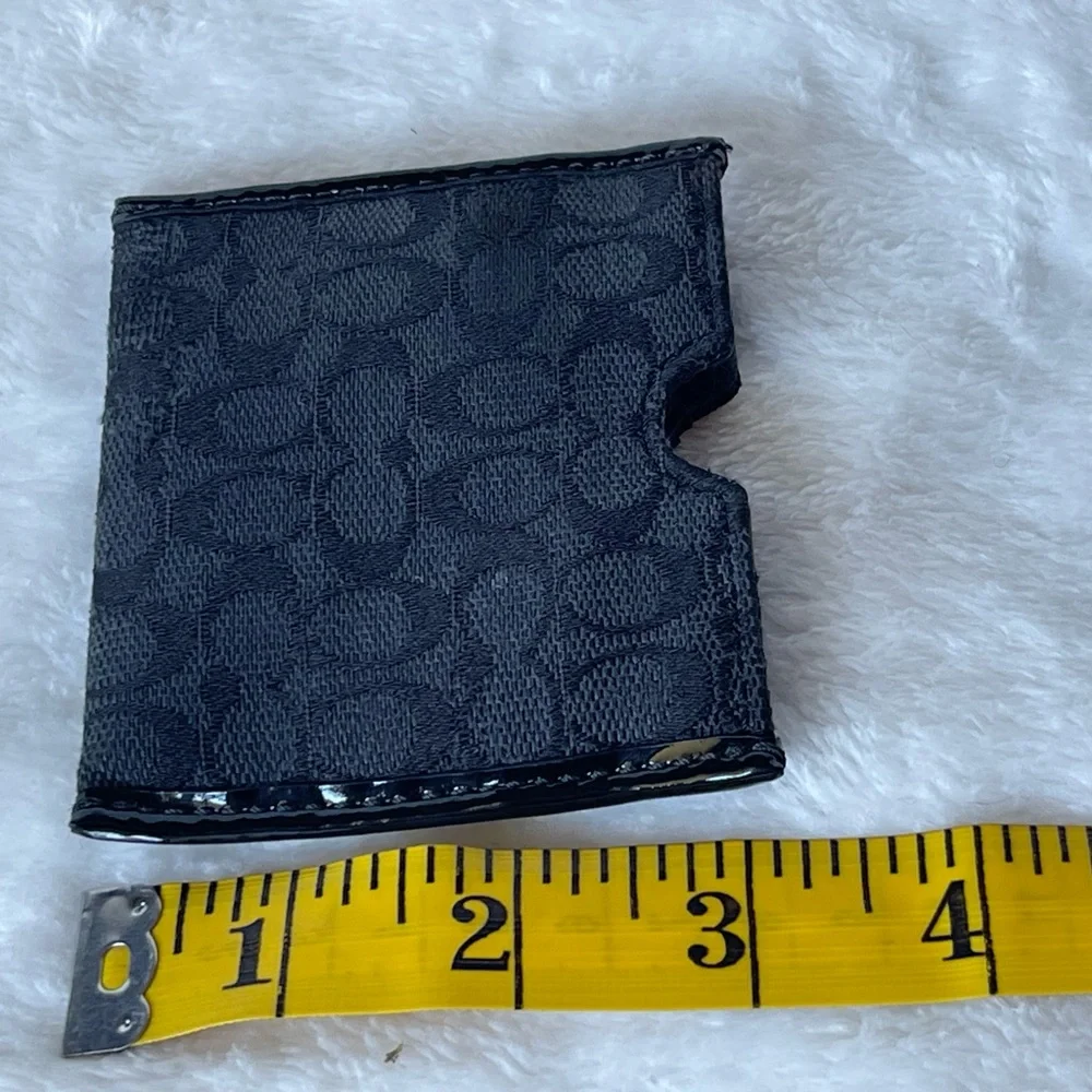 Vintage Coach card holder black small pocket card holder